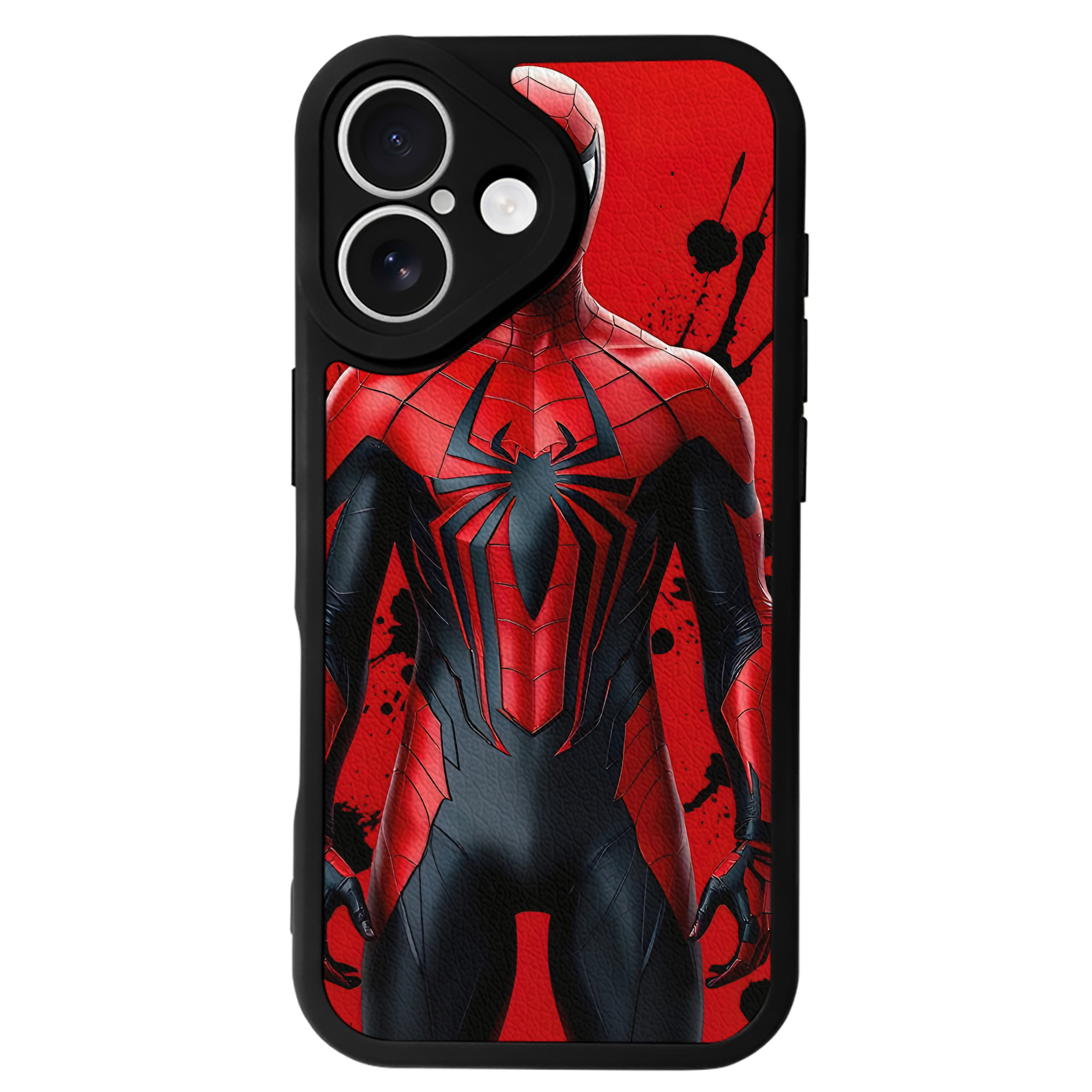 （画像用） Spider Man スパイダーマン 【iPhone 16シリーズ対応】シリコンスマホケース（レザー調） 材質：シリコン